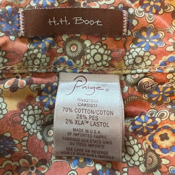 Paige H.H. Boot Cut Dark Blue Mid Rise Stretch Denim Jeans Size 26 - Picture 4 of 9